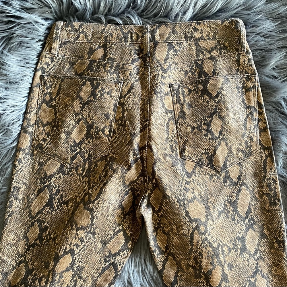 FRAME le high skinny crop coated python jeans - Picture 5 of 7